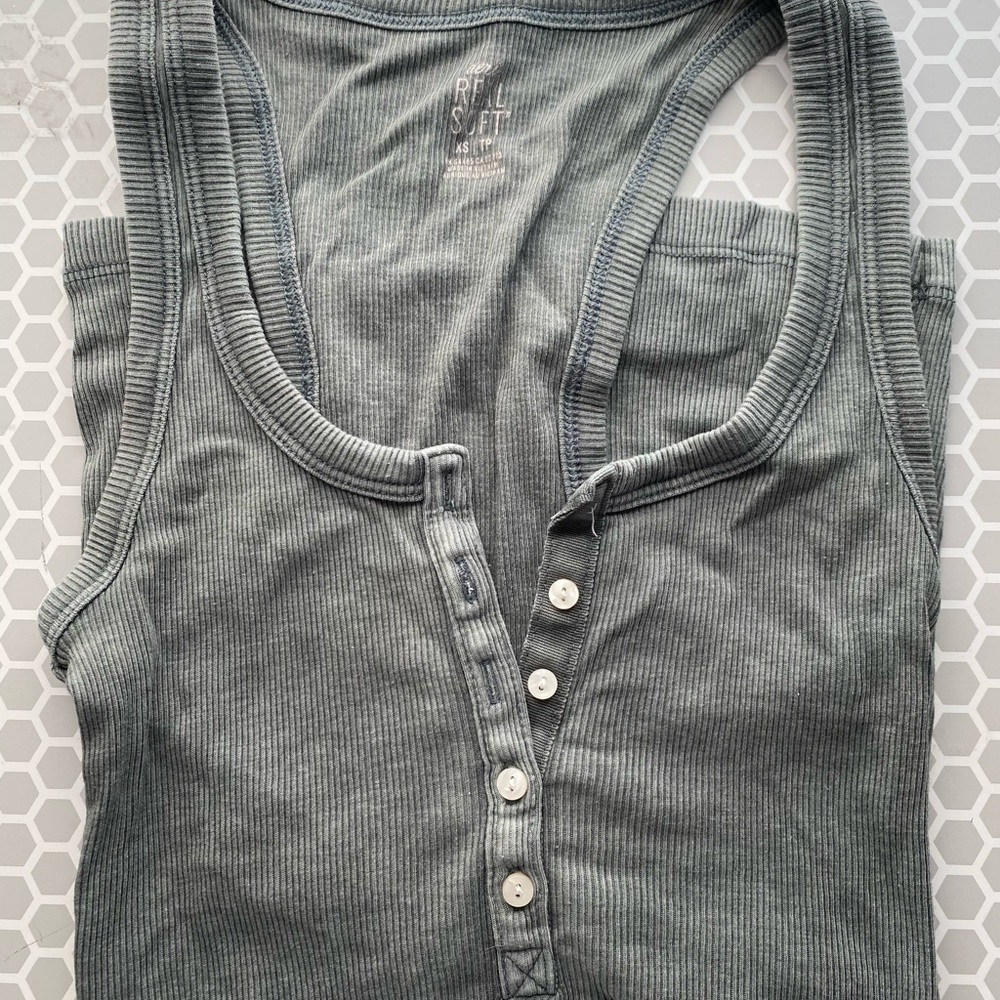 Two American Eagle Button Down Tanks - image 2